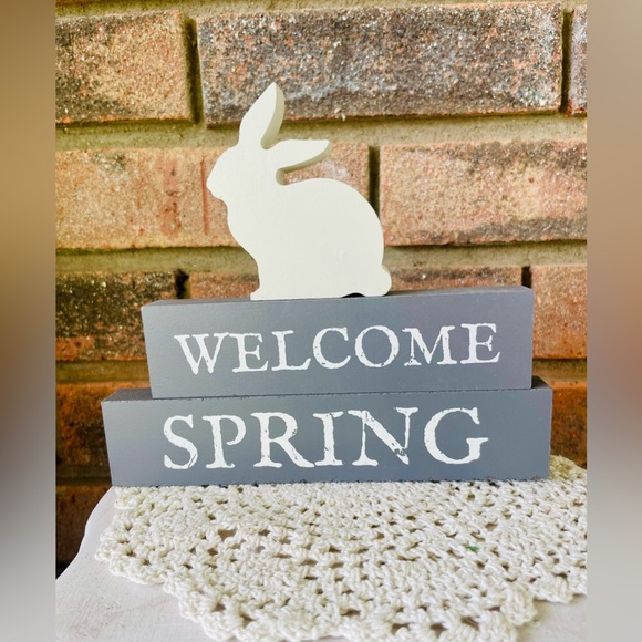 Welcome Spring Block Stackers 3/Set - Picture 7 of 13